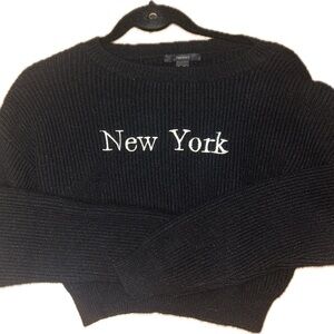 Forever 21 Black 'New York' Crew Neck Sweater
